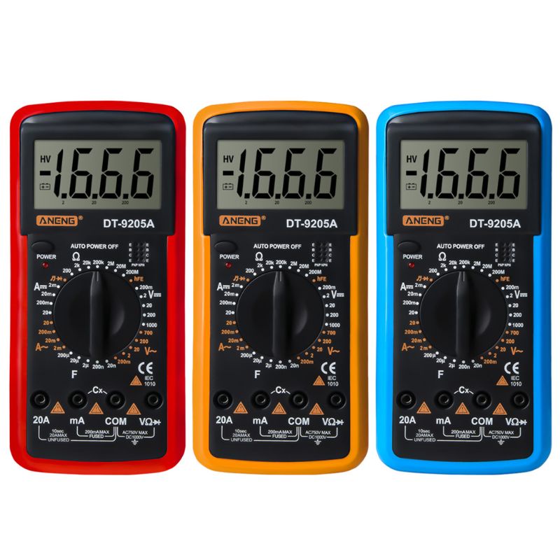 RUN DT9205A มัลติมิเตอร์แบบมัลติฟังก์ชั่น Professional Analog Auto Range Multimeter