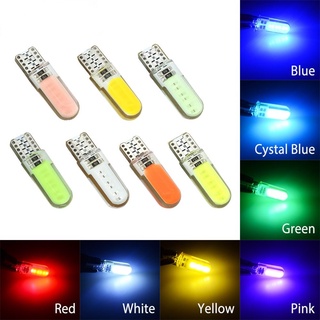 หลอดไฟฮาโลเจน T10 W5W ซิลิกาเกิล สีขาว สีแดง ติดป้ายทะเบียนรถยนต์ LED