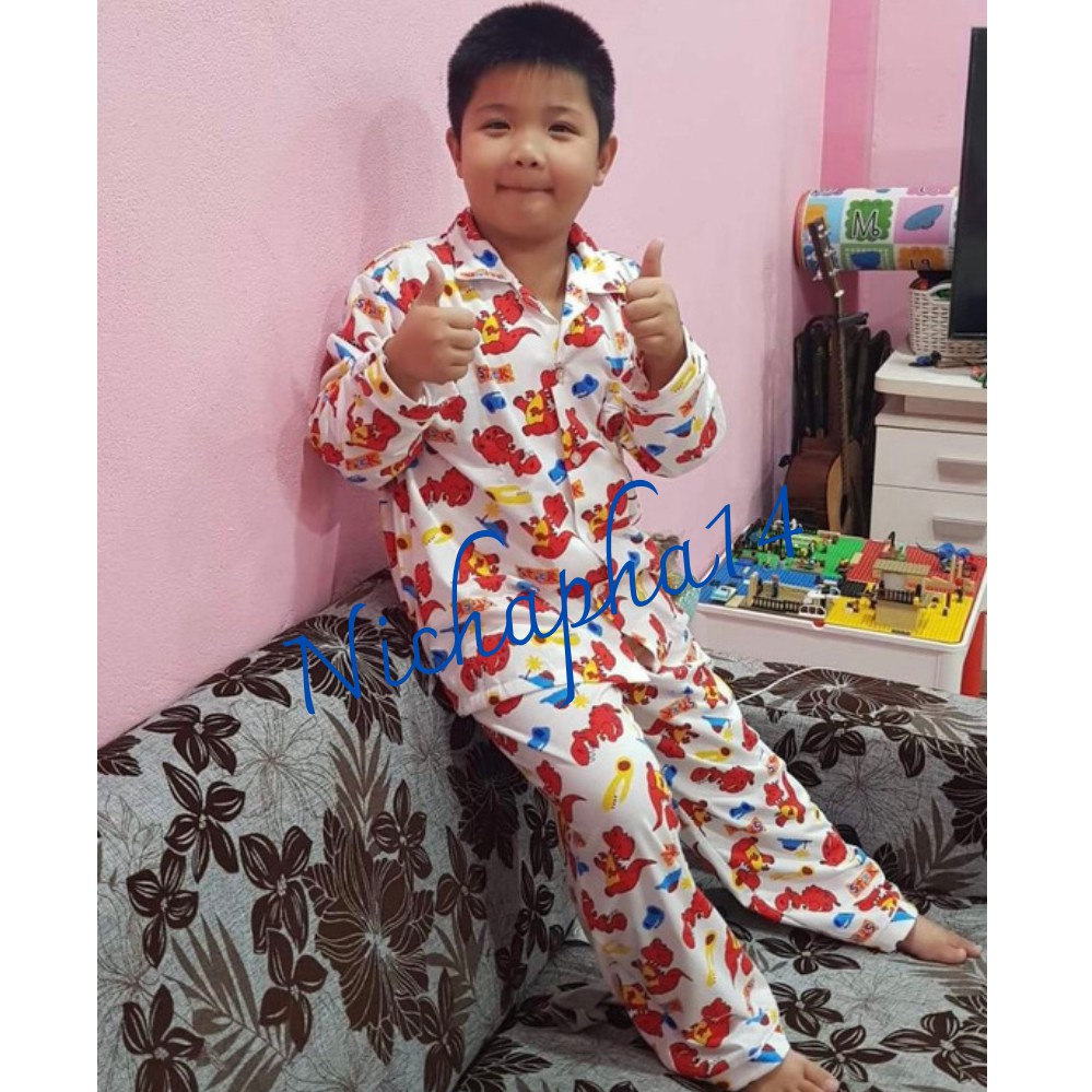 🐟ชุดนอนเด็กอายุ 10-12ยี่ห้อ TT ผ้ายืดเนื้อดี สวมใส่สบาย ไม่เป็นขุย ไม่ยวย🇹🇭สินค้าแบรนด์ไทยมั่นใจในคุณภาพ - รูปที่ 2
