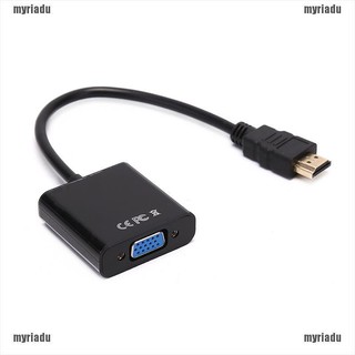 【MRDU】1080P Hdmi Male to VGA Female อะแดปเตอร์แปลงสายเคเบิ้ลวิดีโอ AUX สําหรับ PC