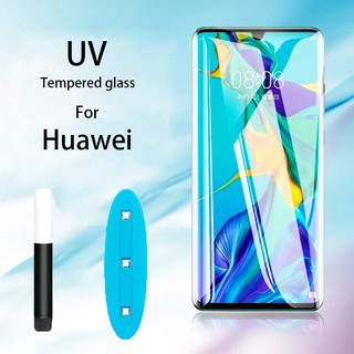 กาวกระจกนิรภัย กันแสง UV แบบโค้ง สําหรับ Huawei Honor Magic 40 Pro Nova 11 11i 10 9 8 5G 7 P40 P30 P20 Mate 60 50 40 30 Pro 20 Lite