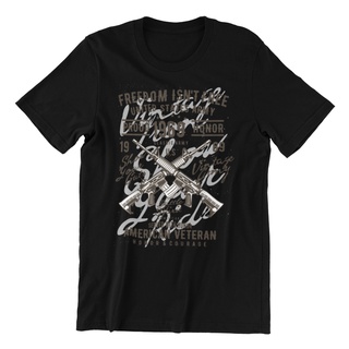 [S-5XL]เสื้อยืด พิมพ์ลาย Freedom IsnT Free American Veteran Us สําหรับผู้ชาย เสื้อยืด ลายทหารฮีโร่ ปืน