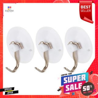 ขอแขวน กลมสูญญากาศ SUPERLINE SL114 (1x3)ROUND SUCTION CUP HOOK SUPERLINE SL114 PACK3