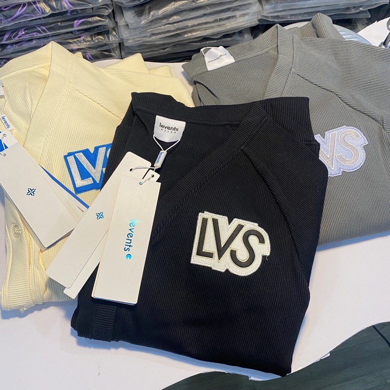 LEVENTS RIB KNIT CARDIGAN เสื้อแจ็คเก็ตคอวีทรงหลวม (Levens ของแท้)