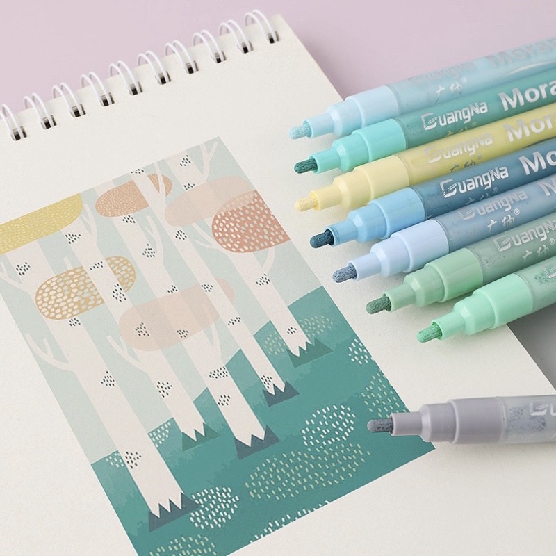 Acrylic marker pen ปากกามาร์กเกอร์อะคริลิคกันน้ำ 24 สีพาสเทล ปากกาไฮไลท์ - รูปที่ 6