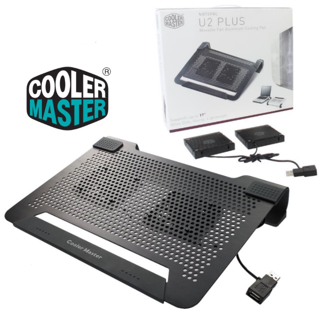 🌀Cooler Master NotePal U2 PLUS💨Laptop Cooling Pad , R9-NBC-U2PK-GP🔥แผ่นระบายความร้อนโน้ตบุ๊ค ของแท้ร