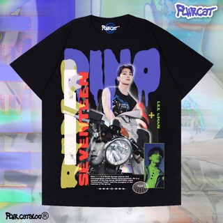 เสื้อยืดผ้าฝ้ายCOTTON Seventeen / DINO TEE / FLWRCATS-5XL