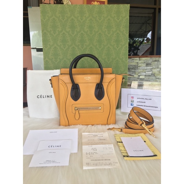 Celine nano luggage grained leather ปี 13🤍💛🤍