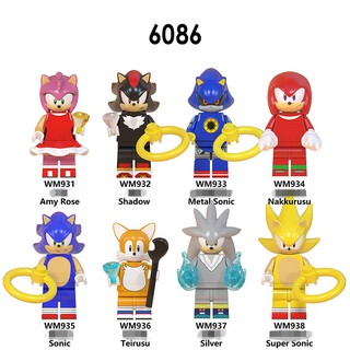 ของเล่นฟิกเกอร์ lego sonic ขนาดเล็ก nakkuru wm 6086