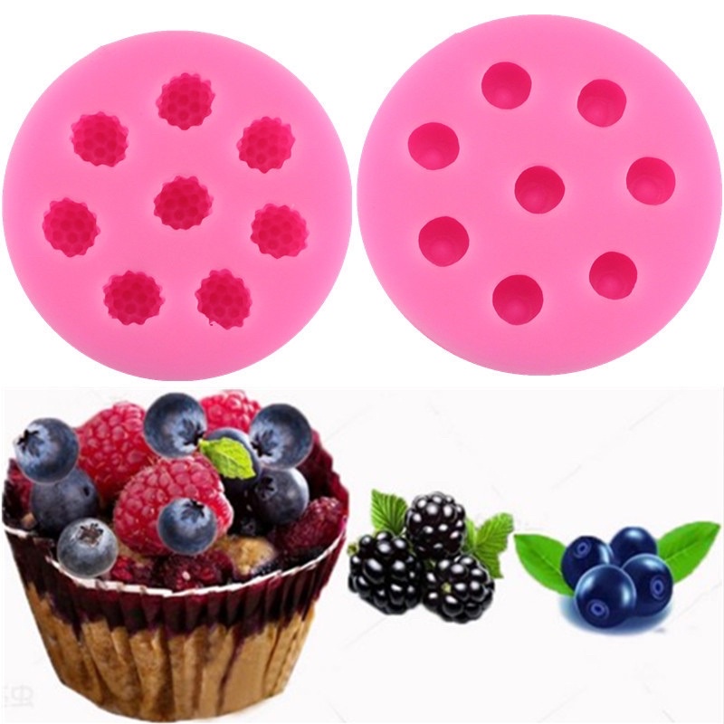 Bakewares & Decorations 40 บาท พิมพ์ลูกราสเบอร์รี่,บลูเบอร์รี่ พิมพ์ฟองดอง พิมพ์ 3 มิติ แม่พิมพ์ซิลิโคน พิมพ์วุ้น พิมพ์ขนม พิมพ์เทียนหอม Home & Living