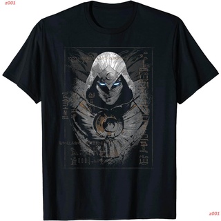 ผ้าฝ้าย 100%z001 Marvel Moon Knight Glowing Eyes Egyptian Hieroglyphs T-Shirt เสื้อยืดพิมพ์ลาย เสื้อผู้ชาย เสื้อเชิ้ตหญิ