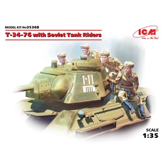 โมเดลประกอบ ICM Model ขนาด 1/35 ICM35368 T-34-76 with Soviet Tank Riders