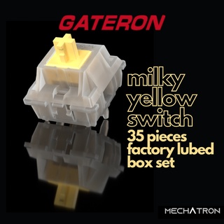 [Box Set]Gateron Milky Yellow Switch PRO Factory Pre-Lubed Linear สวิตช์ สำหรับ Mechanical Keyboard รุ่นโปร ลูปจากโรงงาน