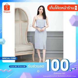 Dress 001 เดรสสายเดี่ยวระบายหน้าแหวก