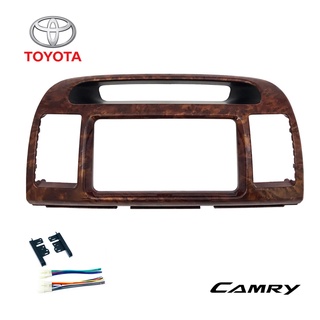 หน้ากากวิทยุ CAMRY ACV30 หน้ากากวิทยุติดรถยนต์ 7" นิ้ว 2 DIN TOYOTA โตโยต้า แคมรี่ ปี 2002-2007 โฉมผู้บริหาร สีลายไม้