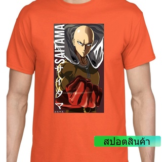 เสื้อยืดวินเทจเสื้อยืด พิมพ์ลายอนิเมะ Saitama One Punch ga Heroetyle สําหรับผู้ชายS-4XL