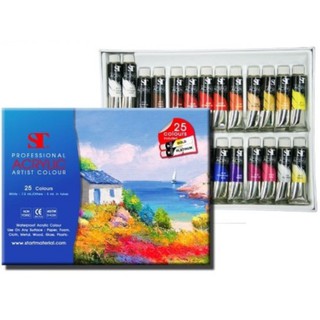 KTS (ศูนย์เครื่องเขียน) ชุดสี Acylic ST 25 สี 5ml.