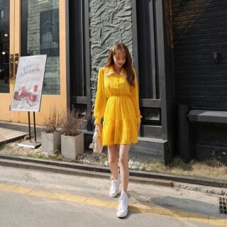 ชุดเดรสสีเหลือง น่ารักๆ ต้อนรับ summer นี้ เดรส