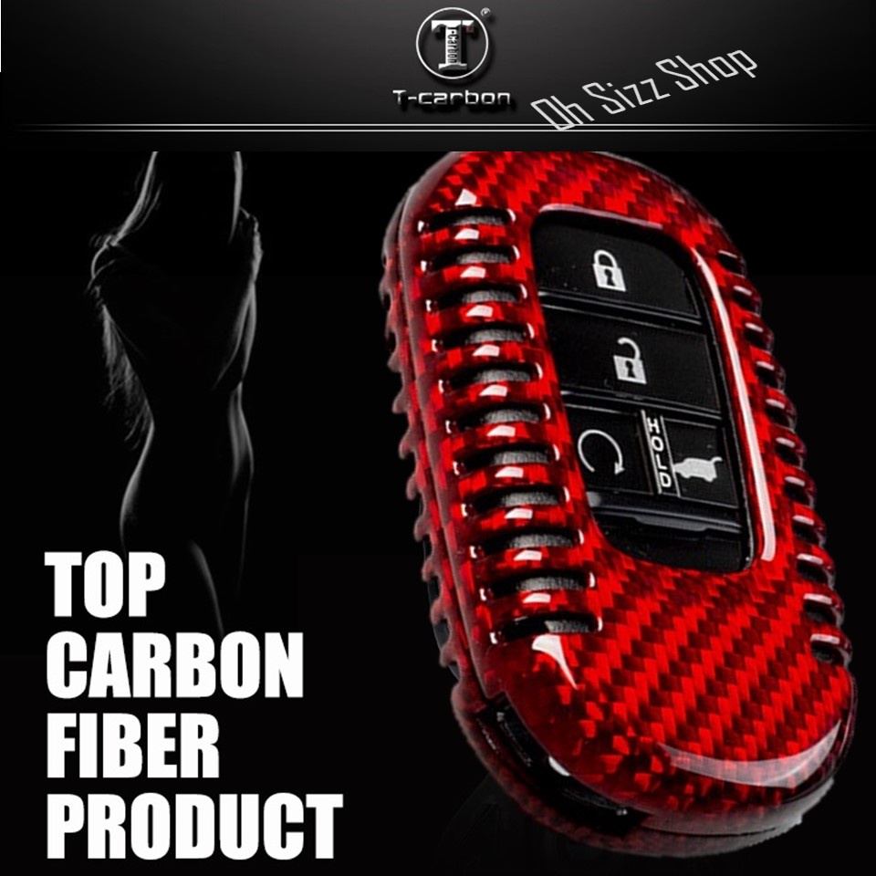 เคสรีโมทรถ Honda Civic FE HRV Gen11 คาร์บอนไฟเบอร์แท้ T-Carbon Air Vent Design (Top Product ; Carbon Fiber Key Case)