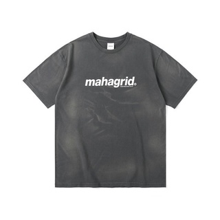 ALAND เสื้อยืด Men แบรนด์ MAHAGRID รุ่น BASIC LOGO BLEACH TEE(MG2BSMT503A) สีชาร์โคล
