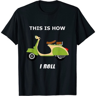 เสื้อยืดพิมพ์ลายเสื้อยืดItalian เสื้อยืดผู้ใหญ่ สไตล์วินเทจ Moped Shirt - This is How I Roll - เสื้อยืดผู้ชาย - เสื้อยืด