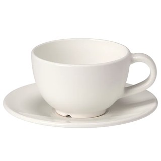 VARDAGEN วาร์ดาเกน ถ้วยกาแฟและจานรอง, ออฟไวท์, 14 ซล.