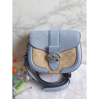 Georgie Saddle Bag in Signature Canvas Coach C2806