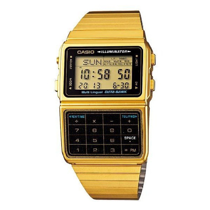 Casio Data Bank นาฬิกาข้อมือผู้ชาย สีทอง สายสแตนเลส รุ่น
DBC-611G-1DF