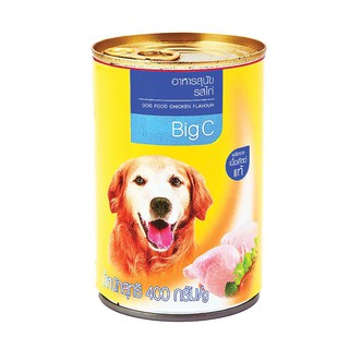 🔥สินค้าขายดี!! บิ๊กซี อาหารกระป๋องสุนัข รสไก่ 400 กรัม Big C Canned Dog Food Chicken Flavour 400 g.