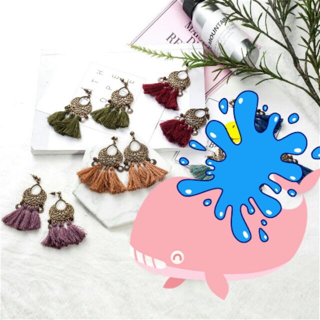 BOHO STYLE ต่างหูฟรุ้งฟริ้ง