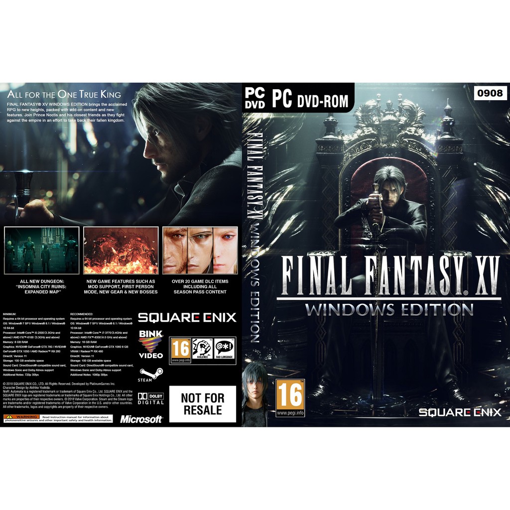 (ดีวีดี PC) Final Fantasy XV Windows Edition