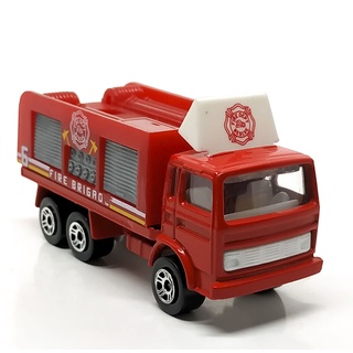 Majorette - Renault J Container Fire Truck - White Front Grille - Red Color / scale 1/100 (3 inches) no Package