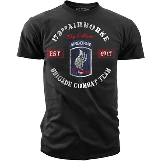 เสื้อยืด พิมพ์ลาย Airborne Regiment 173rd สไตล์เรโทร แฟชั่นฤดูร้อน สําหรับผู้ชาย