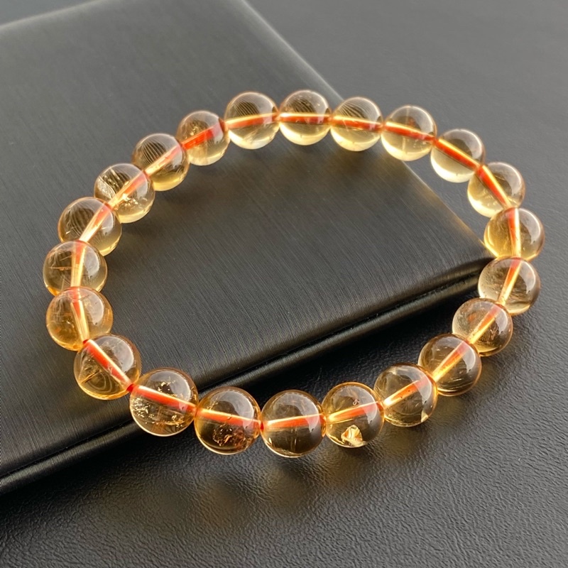 Premium Grade กำไลหินแท้ซิทริน (Citrine) 9mm
