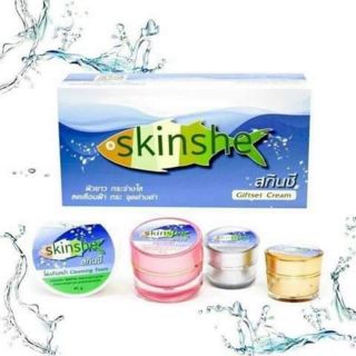 🐠 ครีมสกินชี
🐠 ชุดเซ็ต Skinshe 4 ชิ้น
1. โฟมล้างหน้า
2. ครีมบำรุง
3. ครีมกลางคืน
4. ครีมกลางวัน
เหมาะสำหรับปรับสภาพผิว