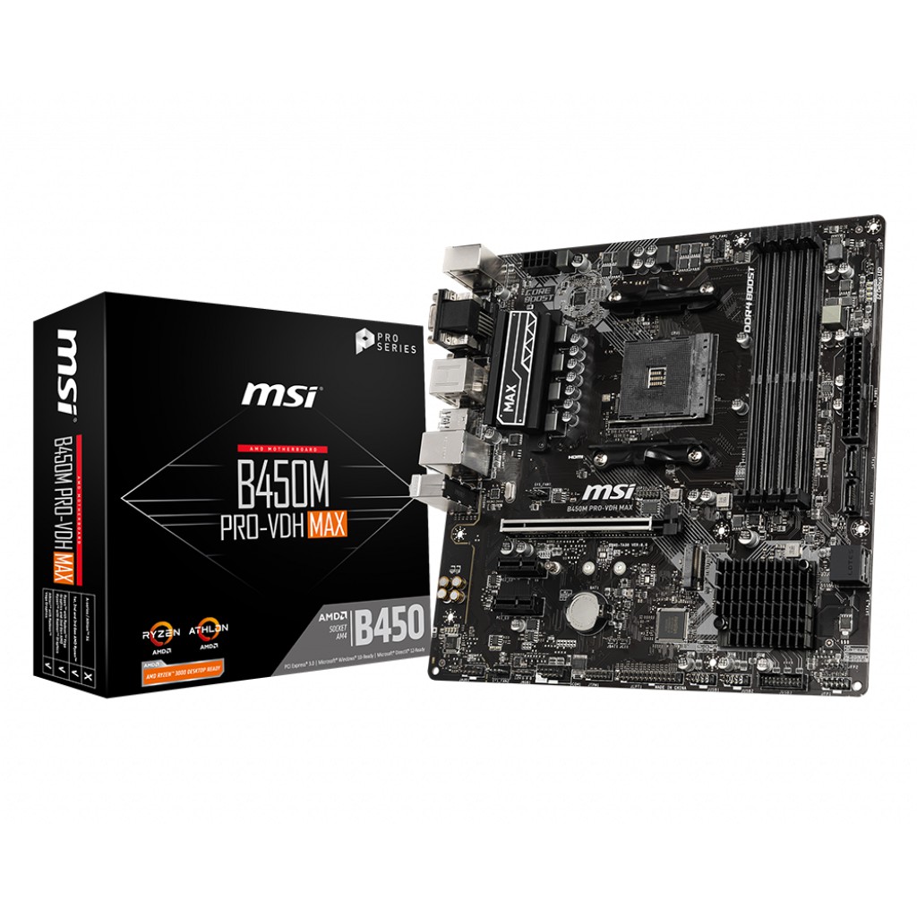 AM4 MSI B450M PRO-VDH MAX M.2 มีประกัน พร้อมส่ง