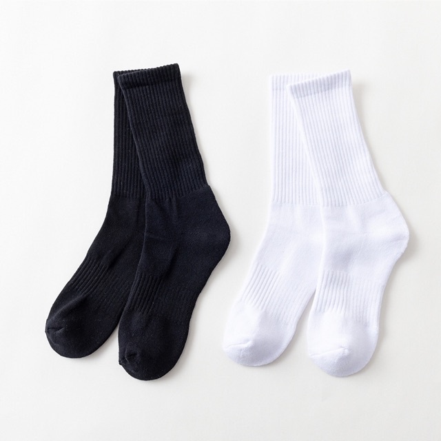 [พร้อมส่ง] ถุงเท้ากีฬา ข้อยาว ผ้าฝ้าย สีดํา ขาว สําหรับผู้ชาย นักเรียน 1 คู่ - รูปที่ 3