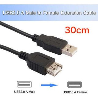 Cable Extention USB 2.0 M/F 30cm (BLACK)