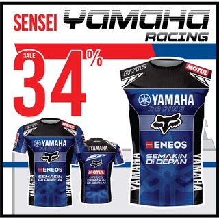 🌈โค้ดSENSEIOMGลด15%🌈เสื้อแขนสั้นพิมพ์ลาย(หน้า-หลัง) SENSEI ลายRacing YAMAHA1