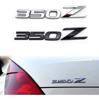 มีกาวในตัว โลโก้ตัวอักษร แฟร์เลดี้เซ้ด ติดด้านหลัง 350Z Fairlady Z  nissan Z33 Chrome/Black letter logo