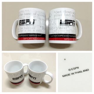 (K002)  ถ้วยกาแฟ ESPN ของแท้ (สินค้าส่งออก) ขนาด กว้าง 10cm สูง 13cm