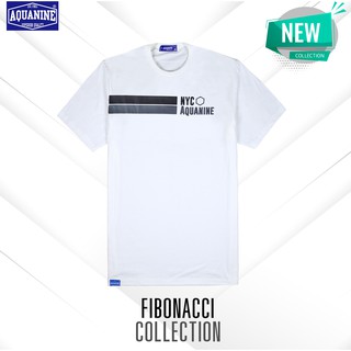 เสื้อยืด AQUANINE-FIBONANCI WHITE เสื้อยืดสีขาว ลิขสิทธิ์แท้