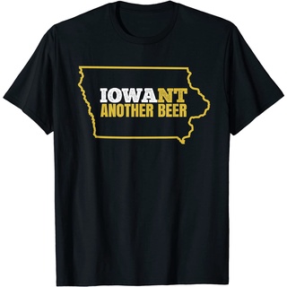 เสื้อยืดโอเวอร์ไซส์เสื้อยืด ลายแผนที่ Iowa แนวตลกS-3XL