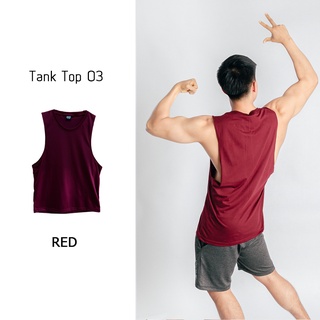 OLIVER MUSCLE เสื้อกล้ามแขนกุด สีแดงเลือดหมู ใส่ออกกำลังกาย Oliver Muscle