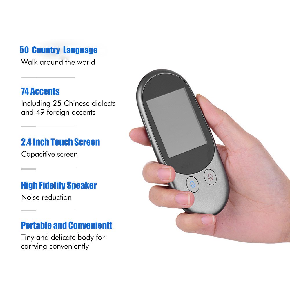 Smart Voice Translator Translation 50 Languages 2.4 Inch TouchScreen ...