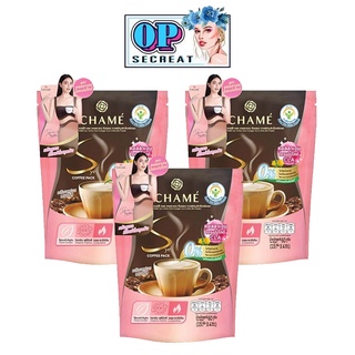 *SET3ถุง* CHAME ชาเม่ ซาย คอฟฟี่ แพค คอลลาเจน ซีแอลเอ กาแฟปรุงสำเร็จชนิดผง บรรจุ 10 ซอง / ถุง *ห่อชมพู*