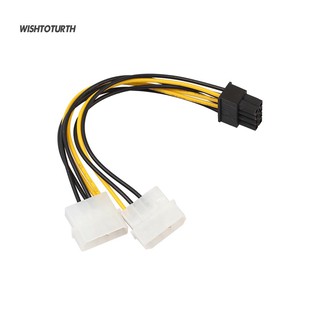 Wt สายไฟเชื่อมต่อกราฟิกการ์ด 18 . 8 Pin ( 6 + 2 ) Pcie To Dual Molex