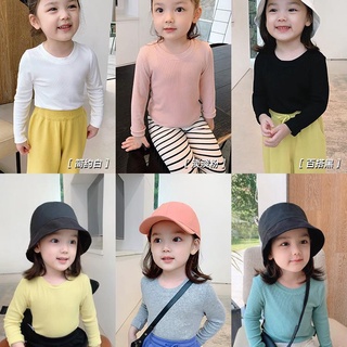 เสื้อยืดแขนยาว หลากสี สําหรับเด็กผู้หญิง