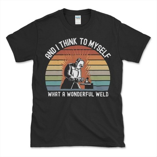 เสื้อยืด คอกลม พิมพ์ลายการ์ตูน Think To Myself What A Wonderful Essential