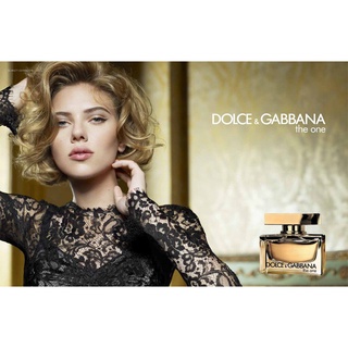 น้ำหอมแท้ DOLCE &amp; GABBANA THE ONE FOR WOMEN EAU DE PARFUM SPRAY 75 ML TESTER BOX ของใหม่ กล่องเทสเตอร์ ไม่เคยถูกฉีด